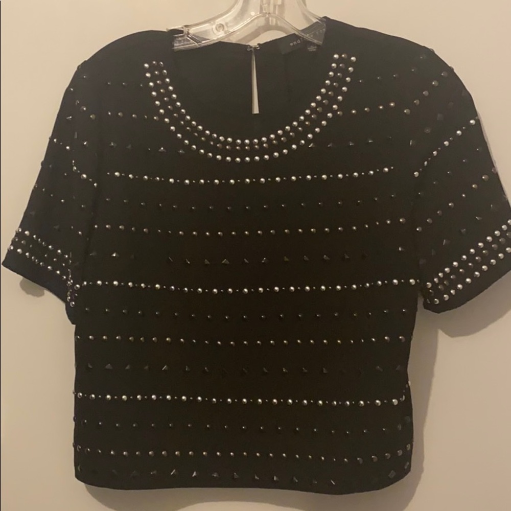Endless Rose black embellished top